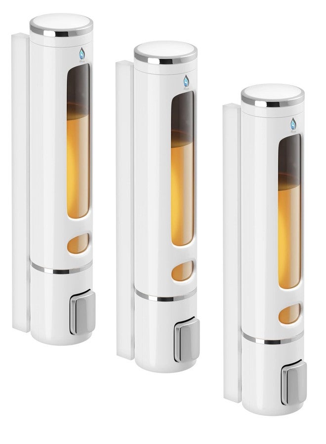 Alturas ABS Wall Mounted Liquid Soap Dispenser Shampoo Sanitizer Gel Dispenser for Bathroom and Kitchen- Set of 3 (Standard, Chrome) - Image 1